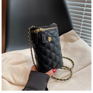 PU Embroidered Single Shoulder Bag with Zipper