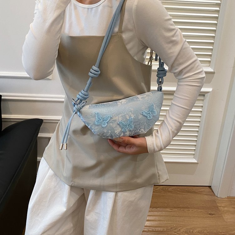 PU Dumpling Bag Single Shoulder Crossbody with Woven Detail Summer 2025 - Image 3