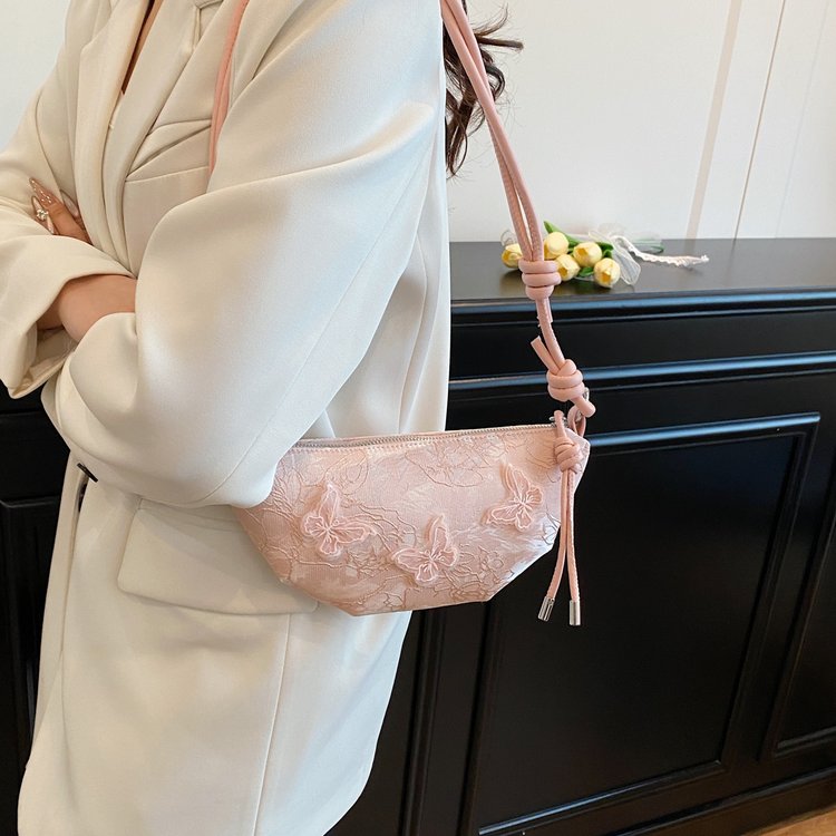 PU Dumpling Bag Single Shoulder Crossbody with Woven Detail Summer 2025 - Image 2