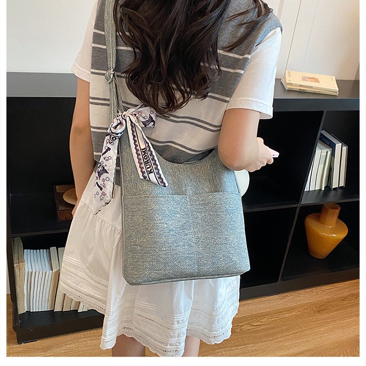 PU Magnetic Closure Patchwork Shoulder Underarm Crossbody Bag 2026 Summer One Size - Image 4