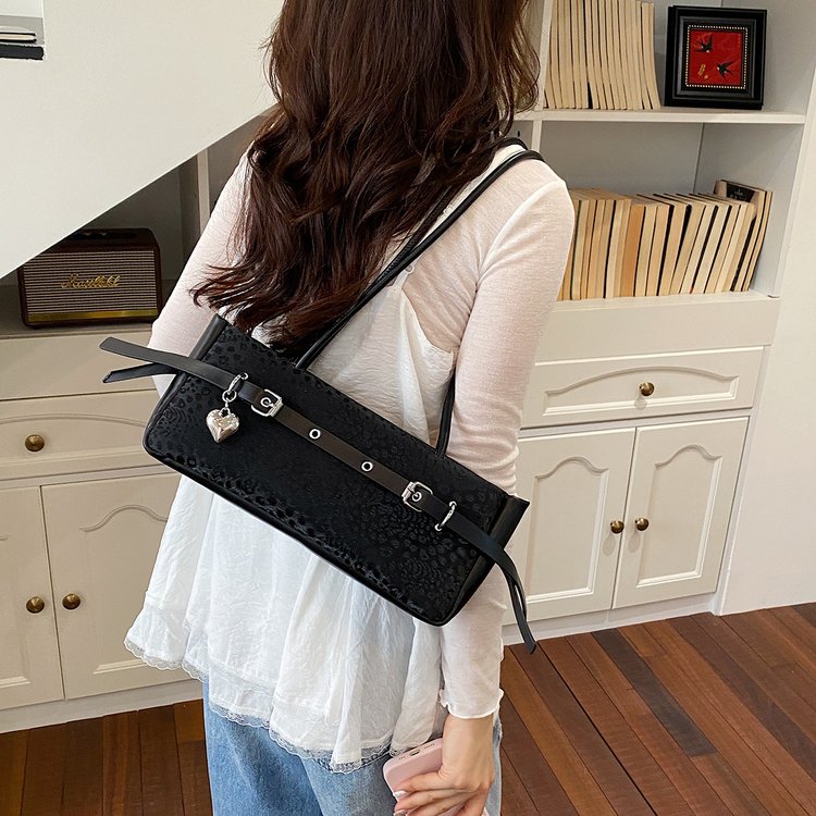 Women's One Shoulder Crossbody Handbag with Lock Closure Summer 2026 - White,Silver,Black,Light Yellow,Coffee - One Size - Image 4