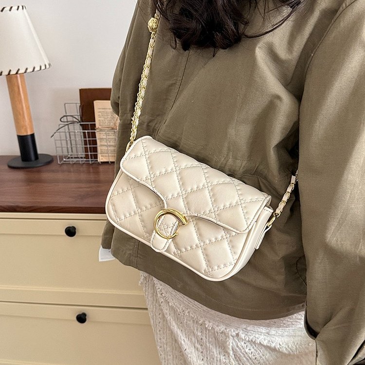Women's One Shoulder Crossbody Handbag with Zip Clasp - Summer 2026 - Beige,Black,Khaki,Pink - One Size - Image 2